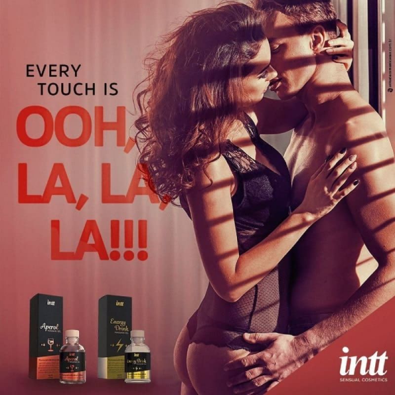 Масажний гель зі зігрівальним ефектом Intt Energy Drink зі смаком енергетичного напою, 30 мл вид 6