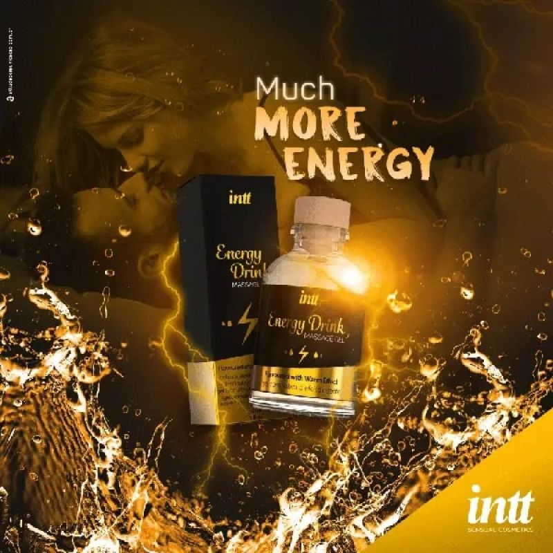 Масажний гель зі зігрівальним ефектом Intt Energy Drink зі смаком енергетичного напою, 30 мл вид 8