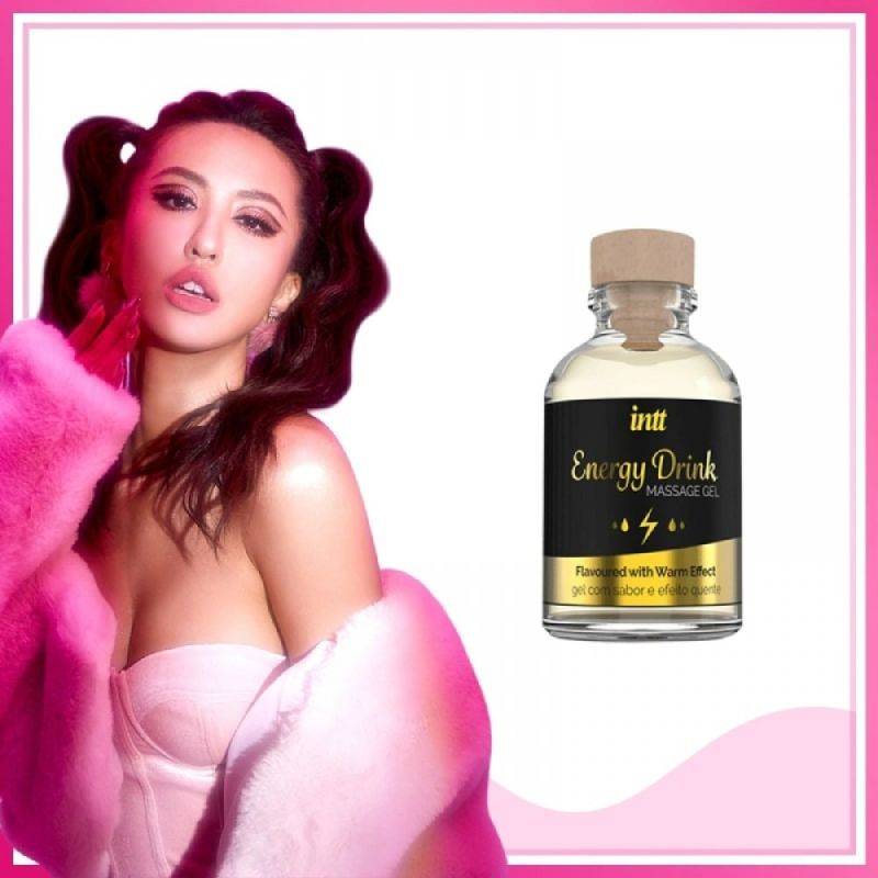 Масажний гель зі зігрівальним ефектом Intt Energy Drink зі смаком енергетичного напою, 30 мл вид 5
