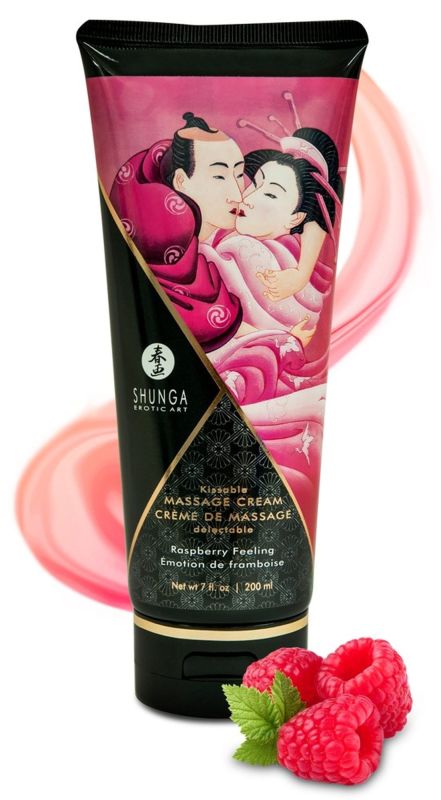 Массажный крем Shunga Raspberry Feeling «Малиновое чувство», 200 мл вид 2