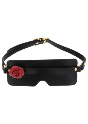 Маска БДСМ із декоративною трояндою Taboom Wild Roses Blindfolc чорна