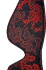 Маска на глаза черная Dream Тoys Blaze Deluxe Blindfold с красным узором в виде вышивки вид 5