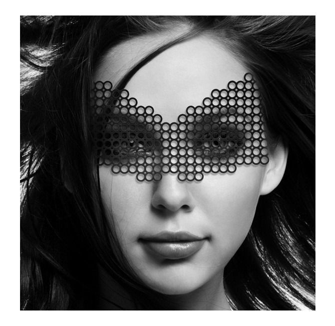 Маска самоклеюча вінілова Bijoux Indiscrets чорна вид 4