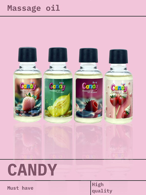Масло массажное Candy с ароматом Дыня, 50 мл вид 4