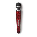 Массажер-микрофон Doxy Die Cast 3R Wand Vibrator Rose Pattern, красный, с розами