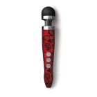 Массажер-микрофон Doxy Die Cast 3R Wand Vibrator Rose Pattern, красный, с розами вид 2