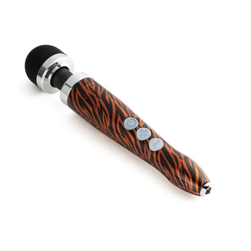 Массажер-микрофон Doxy Die Cast 3R Wand Vibrator Tiger, тигровый вид 3