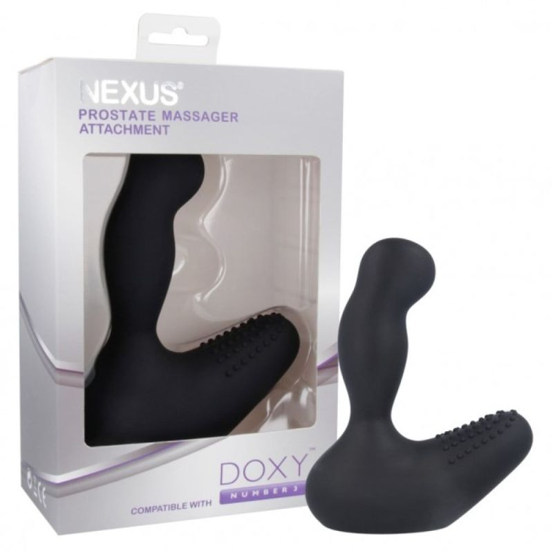 Массажер простаты Nexus Prostate Attachment-насадка для микрофона Doxy, черный вид 6