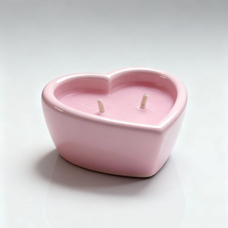 Массажная свеча с ароматом черники Candy Blueberry в форме сердца, 70 мл вид 13