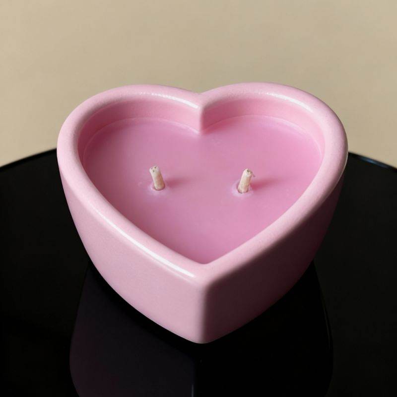 Массажная свеча с ароматом жвачки Candy Bubble Gum в форме сердца, 70 мл вид 27