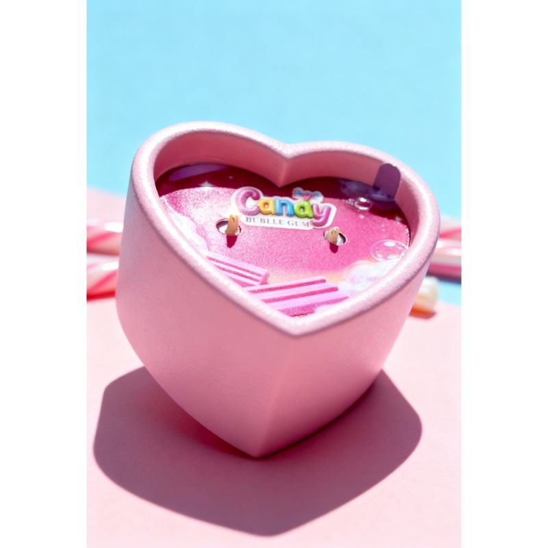 Массажная свеча с ароматом жвачки Candy Bubble Gum в форме сердца, 70 мл вид 32