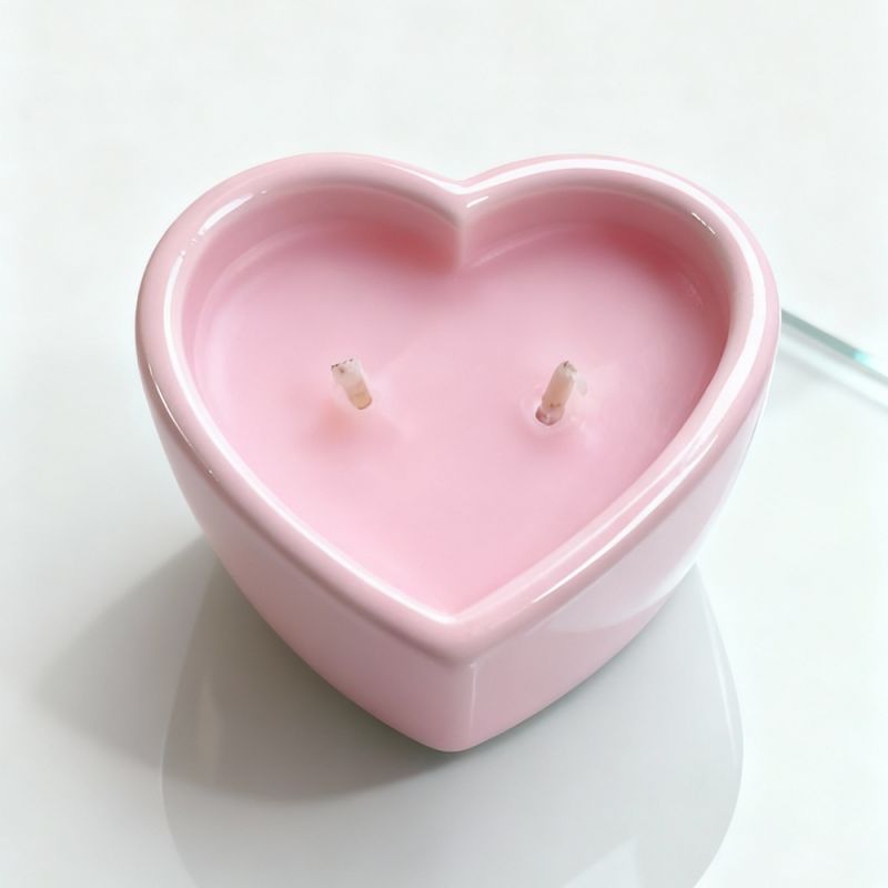 Массажная свеча с ароматом жвачки Candy Bubble Gum в форме сердца, 70 мл вид 28