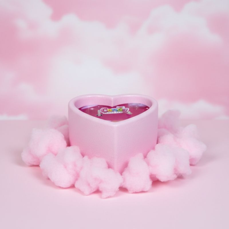 Массажная свеча с ароматом жвачки Candy Bubble Gum в форме сердца, 70 мл вид 9
