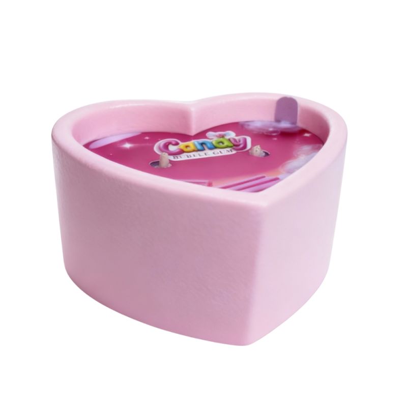 Массажная свеча с ароматом жвачки Candy Bubble Gum в форме сердца, 70 мл вид 15