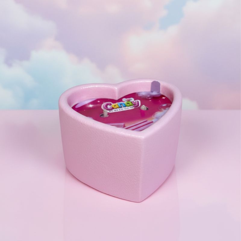 Массажная свеча с ароматом жвачки Candy Bubble Gum в форме сердца, 70 мл вид 11