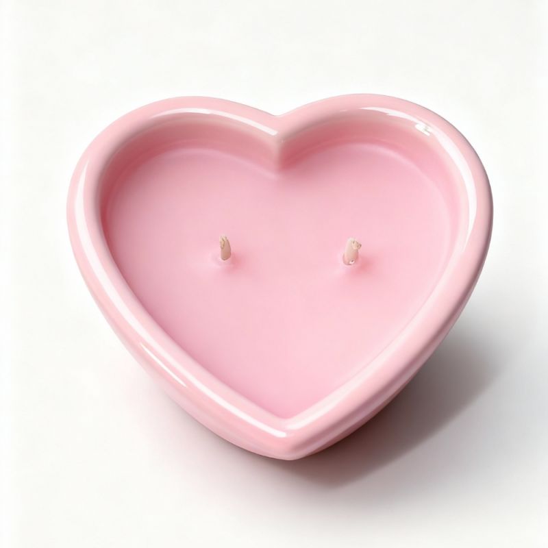 Массажная свеча с ароматом жвачки Candy Bubble Gum в форме сердца, 70 мл вид 5