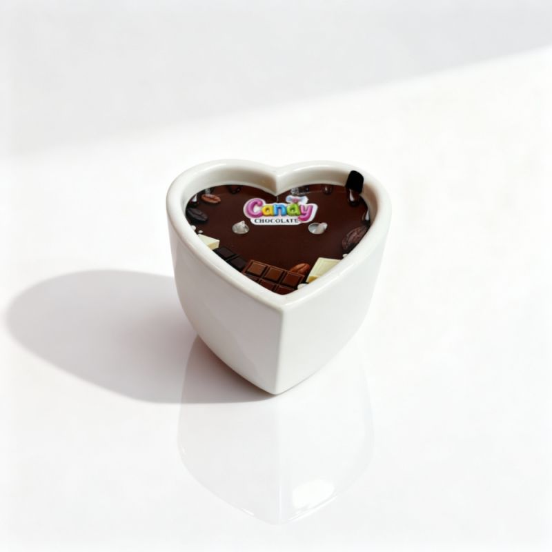 Массажная свеча с ароматом шоколада Candy Chocolate в форме сердца, 70 мл вид 11