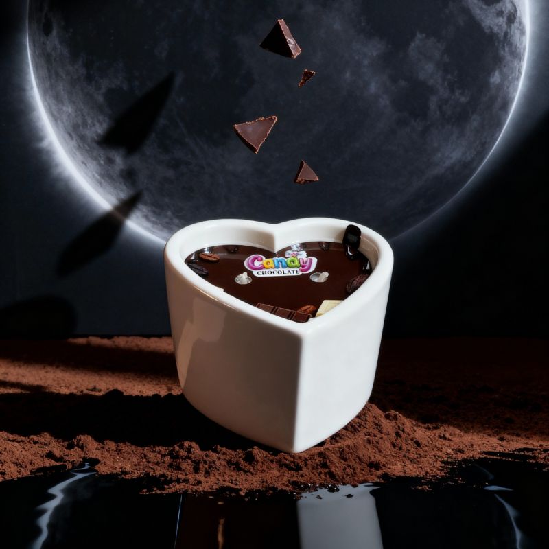 Массажная свеча с ароматом шоколада Candy Chocolate в форме сердца, 70 мл вид 10