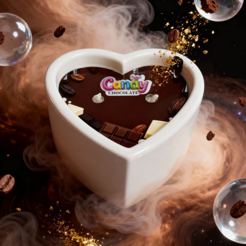 Массажная свеча с ароматом шоколада Candy Chocolate в форме сердца, 70 мл вид 8