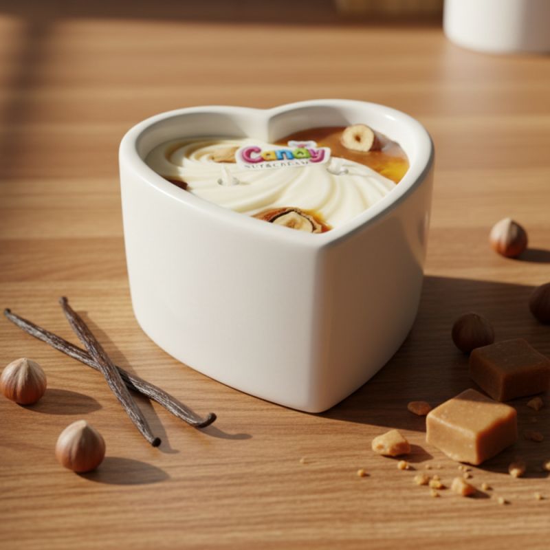 Массажная свеча с ароматом орехового крема Candy Nut Cream в форме сердца, 70 мл вид 19