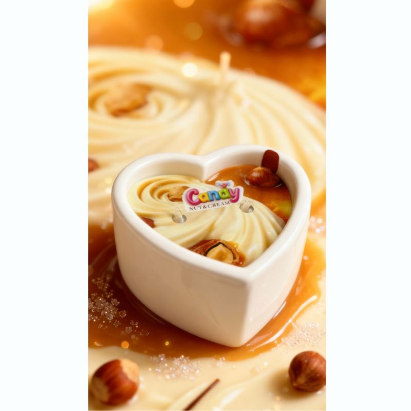 Массажная свеча с ароматом орехового крема Candy Nut Cream в форме сердца, 70 мл вид 18
