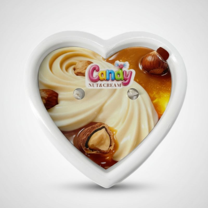 Массажная свеча с ароматом орехового крема Candy Nut Cream в форме сердца, 70 мл вид 9