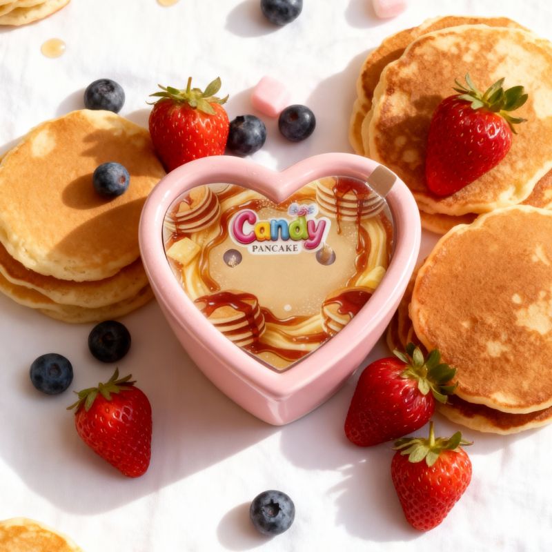 Масажна свічка з ароматом панкейка Candy Pancake у формі серця, 70 мл вид 4