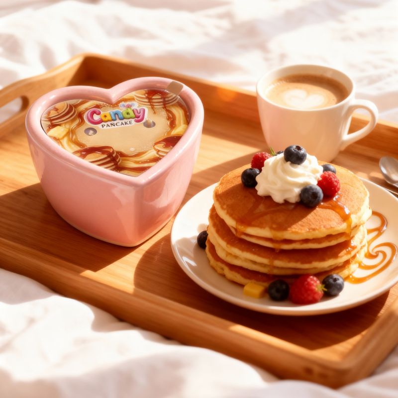 Массажная свеча с ароматом панкейка Candy Pancake в форме сердца, 70 мл вид 5