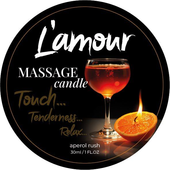 Массажная свеча L'amour Aperol Rush с ароматом коктейля Апероль, 30 мл вид 2