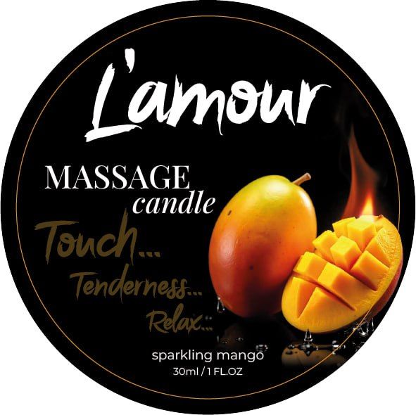 Массажная свеча L'amour Mango с ароматом манго, 30 мл вид 2