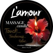 Масажна свічка L'amour Musked Hibiscus & Milk з квітково-фруктовим ароматом, 30 мл