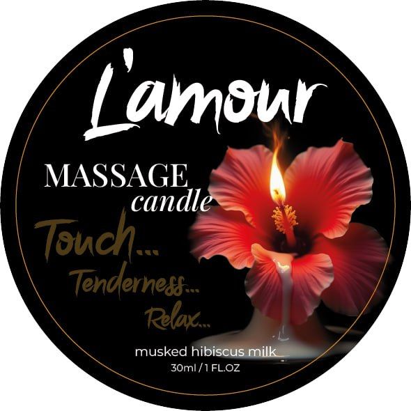 Массажная свеча L'amour Musked Hibiscus & Milk с цветочно-фруктовым ароматом, 30 мл вид 2