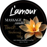 Масажна свічка L'amour Rain-Kissed Leather and Vanilla з ароматом ванілі, 30 мл