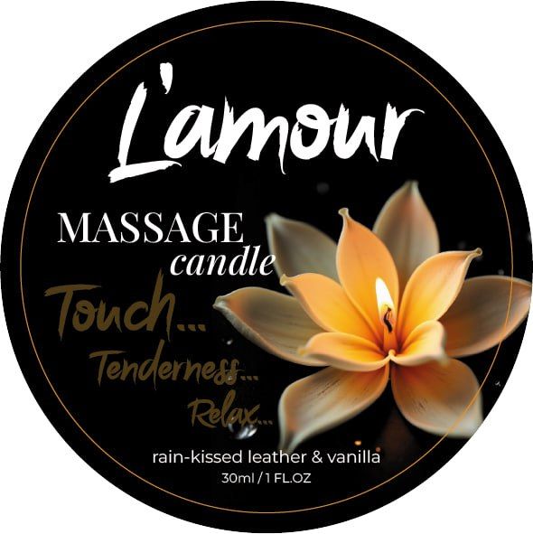 Масажна свічка L'amour Rain-Kissed Leather and Vanilla з ароматом ванілі, 30 мл вид 2