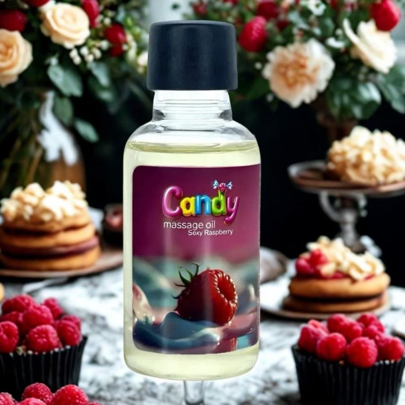 Масажна олія Candy Massage Oil Sexy Raspberry з ароматом малини, 50 мл вид 3