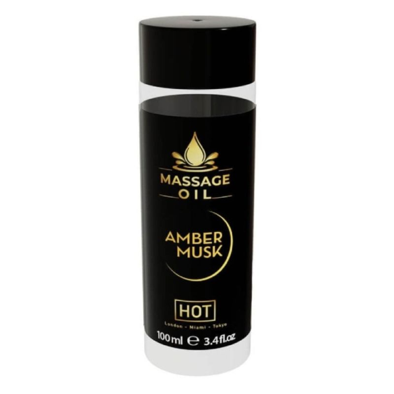 Масажна олія HOT Massage Oil Amber Musk з ароматом бурштинового мускусу, 100 мл вид 2