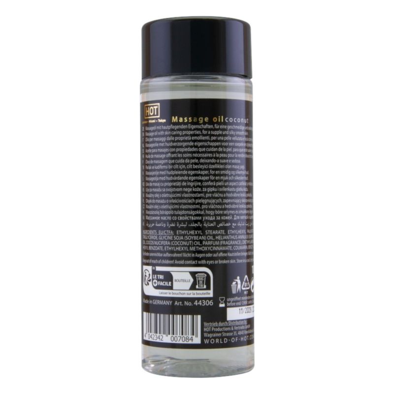 Масажна олія HOT Massage Oil Coconut з ароматом кокосу, 100 мл вид 3