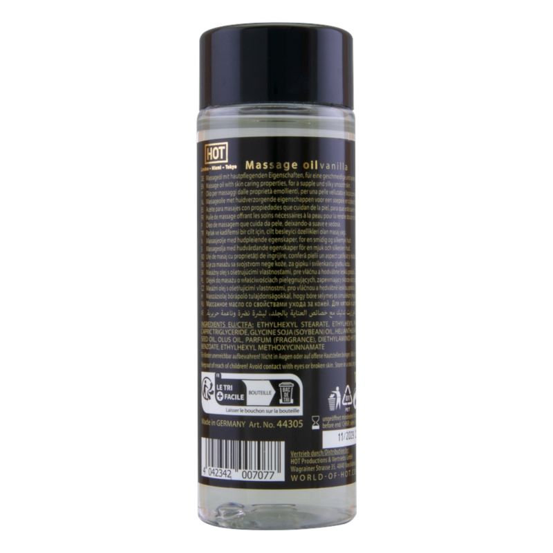 Массажное масло HOT Massage Oil Vanilla с ароматом ванили, 100 мл вид 3