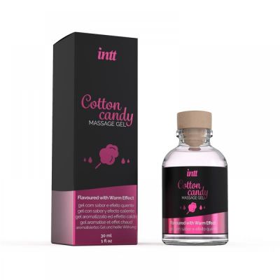 Съедобный массажный гель для интимных зон Intt Cotton Candy со вкусом сладкая вата, 30 мл