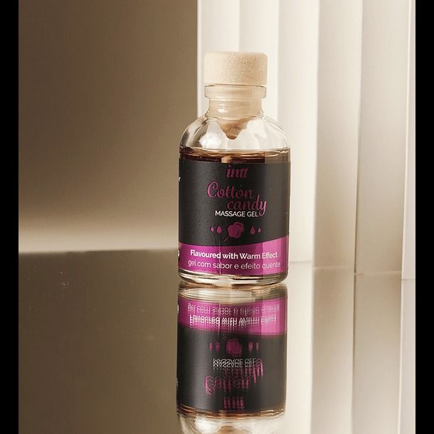 Їстівний масажний гель для інтимних зон Intt Cotton Candy зі смаком солодка вата, 30 мл вид 3