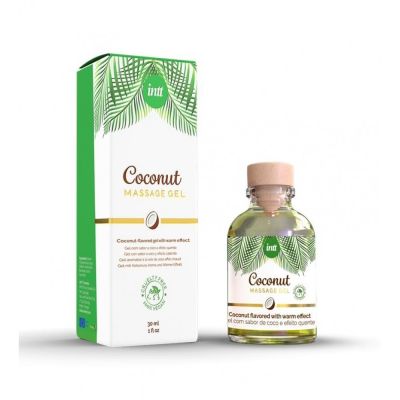 Массажный гель для интимных зон с разогревающим эффектом Intt Coconut и ароматом кокоса, 30 мл