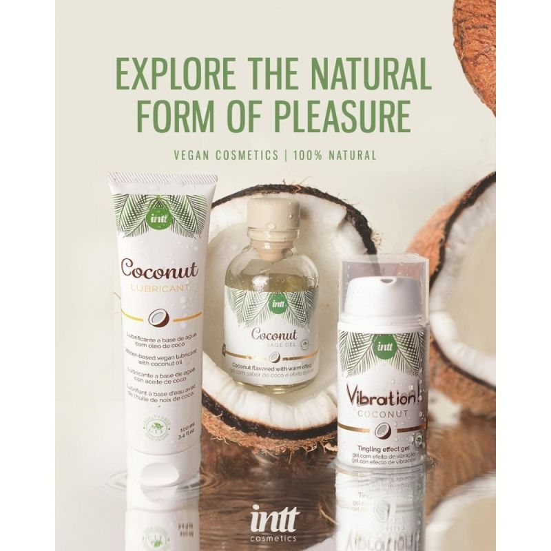 Масажний гель для інтимних зон з розігріваючим ефектом Intt Coconut та ароматом кокосу, 30 мл вид 4