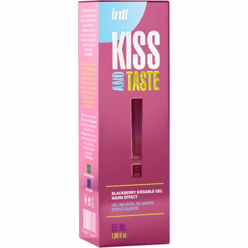 Массажный гель согревающий Intt KISS AND TASTE! съедобный, с ароматом ежевики, 50 мл вид 8