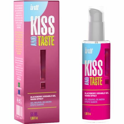 Масажний гель, що зігріває Intt KISS AND TASTE! їстівний, з ароматом ожини, 50 мл