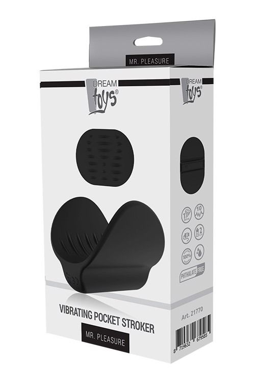 Мастурбатор кишеньковий DreamToys Mr Pleasure з вібрацією, чорний вид 5