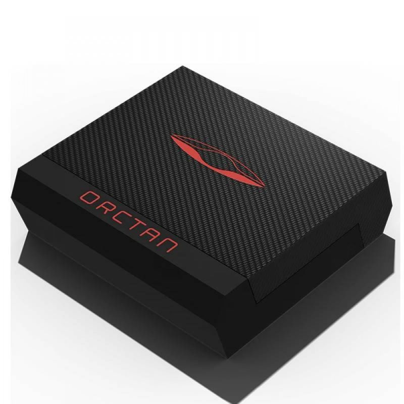 Мастурбатор нереалистичный с вибрацией Orctan красно-черный вид 15