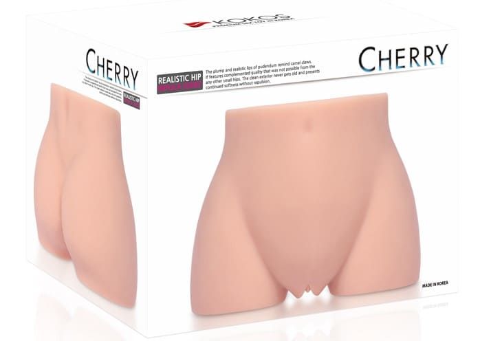 Мастурбатор полуторс Kokos Cherry, два входи: вагіна та попка з вібрацією вид 3