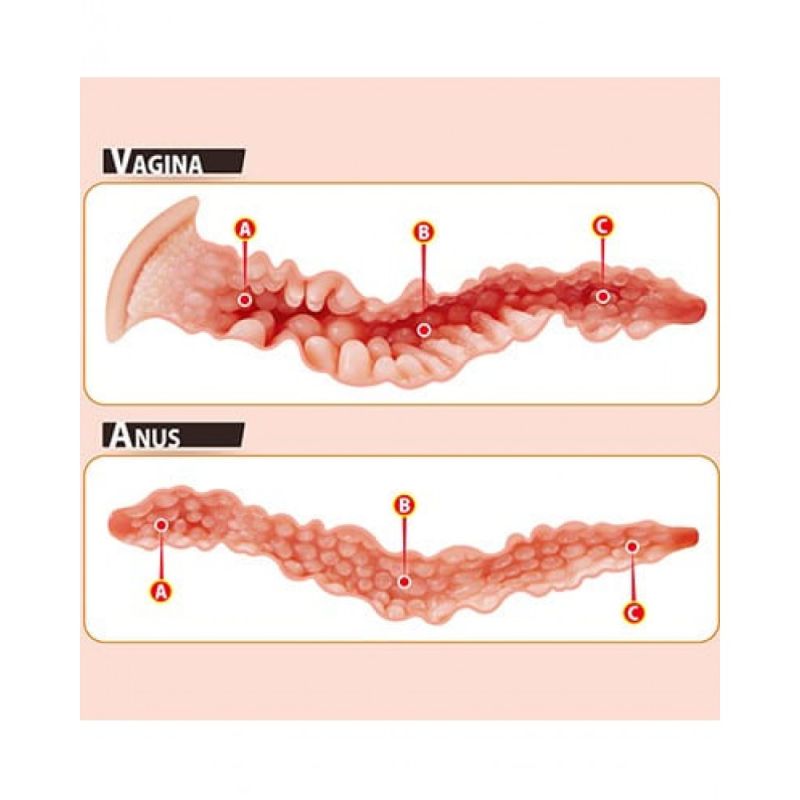 Мастурбатор реалистичный с двумя отверстиями (вагина и анус) Kokos Onahole вид 6