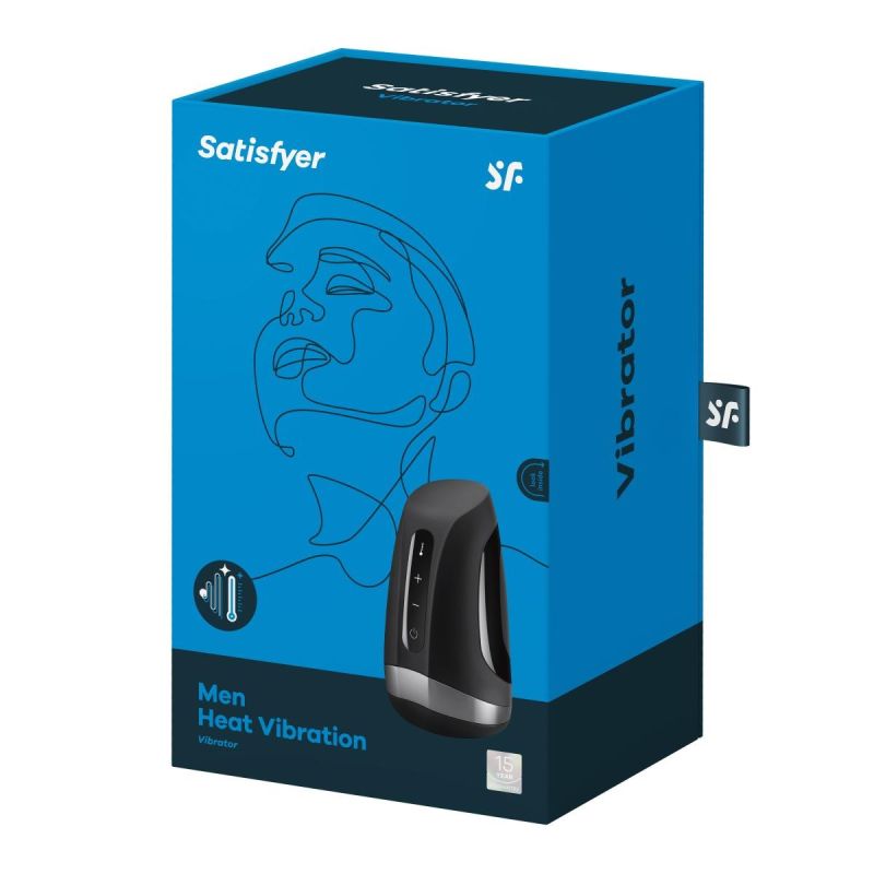 Мастурбатор Satisfyer Men Heat Vibration, чорний вид 7