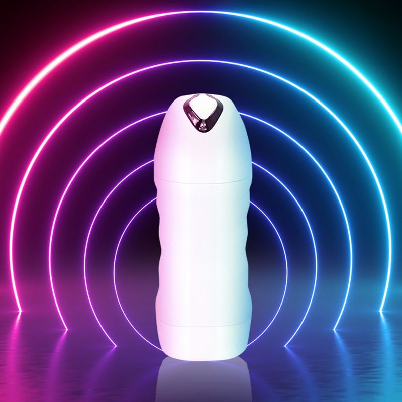 Мастурбатор Sweet Em хай-тек нереалістичний у колбі, білий 10 режимів вібрації + стиск вид 13